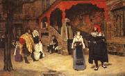 James Tissot Meeting of Faust and Marguerite Sweden oil painting artist